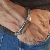  Stalen Armband met graveerplaat